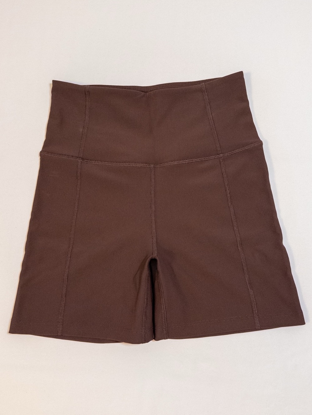Recess Ribbed Biker Shorts Size S Brown High Waisted Buttery Soft